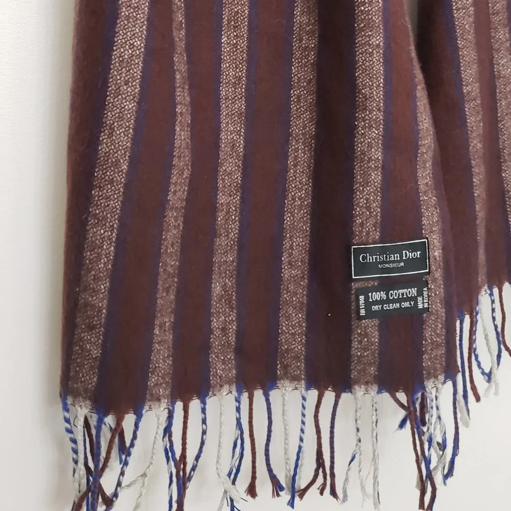 CHRISTIAN DIOR MONSIEUR 100% cotton scarf